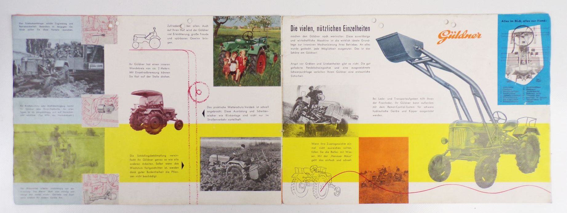 Altes Prospekt Güldner Dieselschlepper 14 bis 35 PS mit Wasserkühlung Altes Prospekt Güldner Dieselschlepper 14 bis 35 PS mit Wasserkühlung