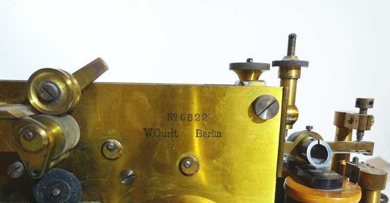 Morsetelegraph W Gurlt Berlin um 1880 Morseapparat Morsegerät Schreibtelegraph 