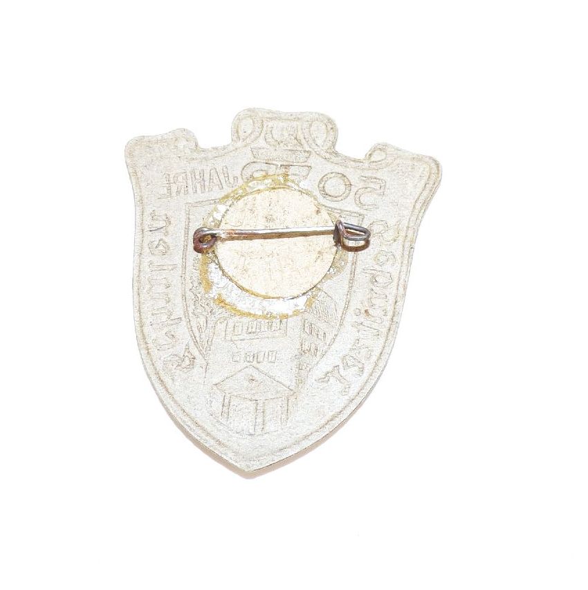 Junge Pioniere Abzeichen 50 Jahre Sebnitz Schulen DDR Pappe Anstecker 