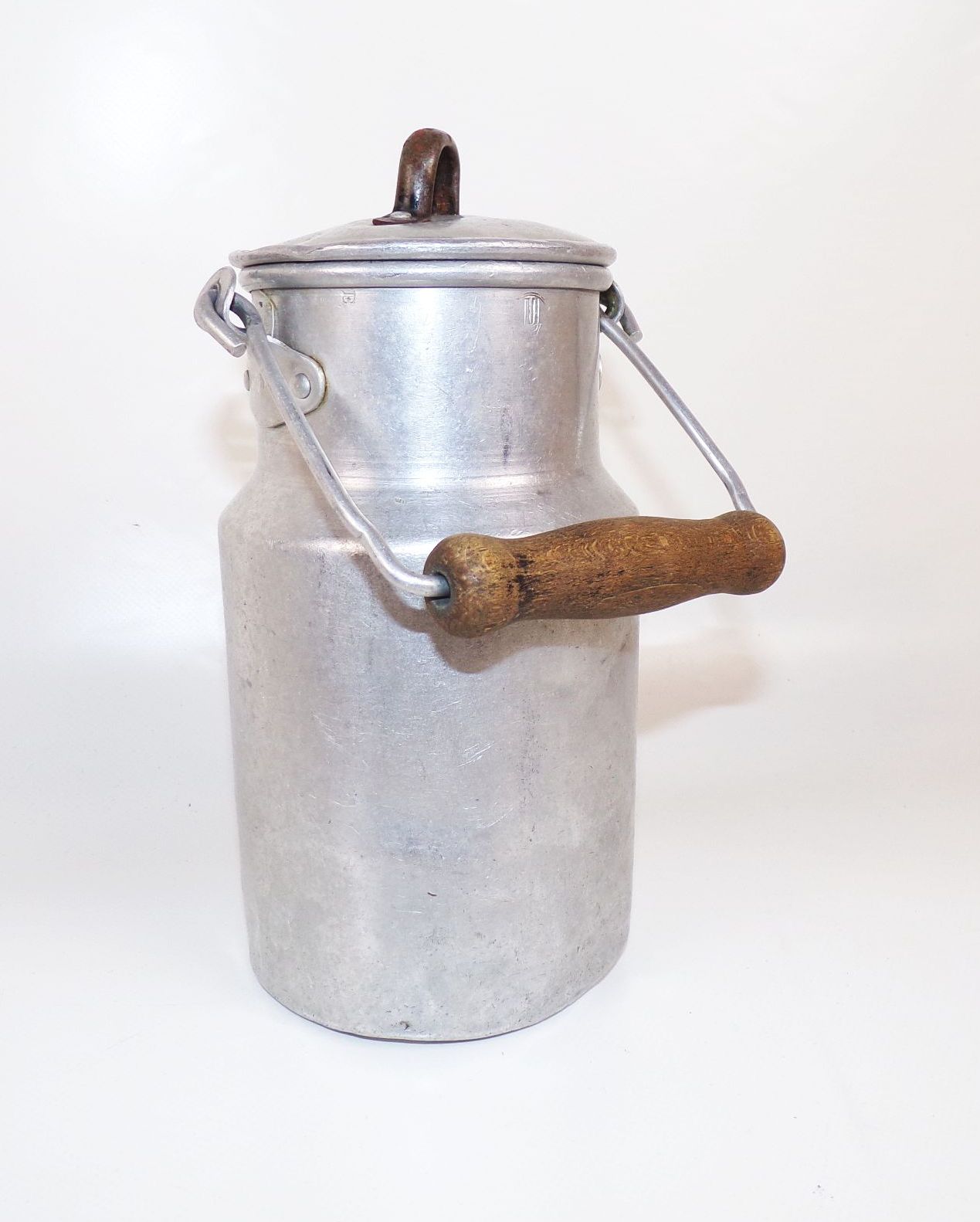 Alte Alu Milchkanne Behälter 1 Liter Pflanzgefäß Gartendeko