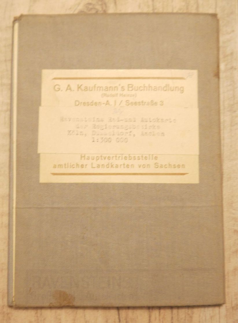 Alte Leinen Landkarte Regierungsbezirke Köln Düsseldorf Achen
