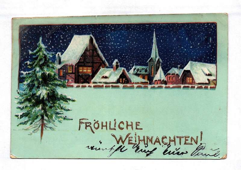 Postkarte Weihnachten Deutsches Reich ca.1905 Weihnachtskarte