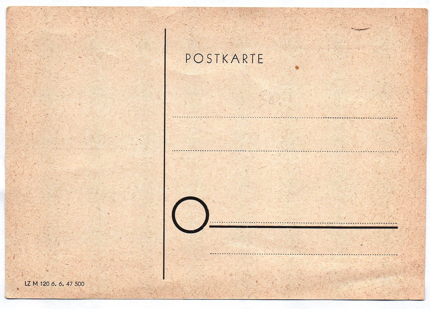 Postkarte Mei Grussschiene Oberlausitzer Mundart Großschönau
