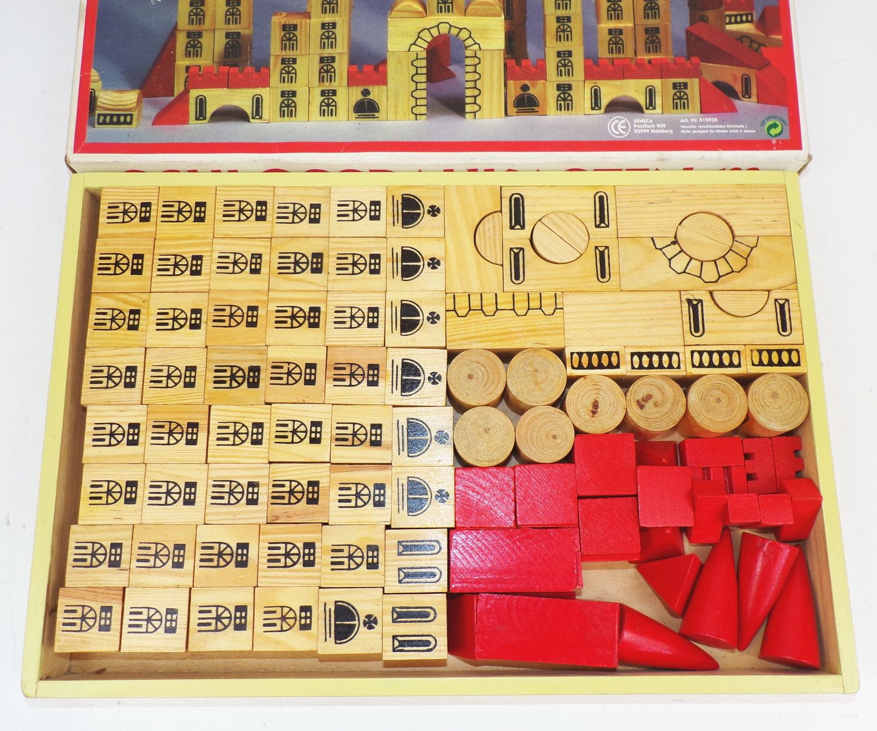 Schlossbaukasten Holzbaukasten Klötzer Seneca 1990er 