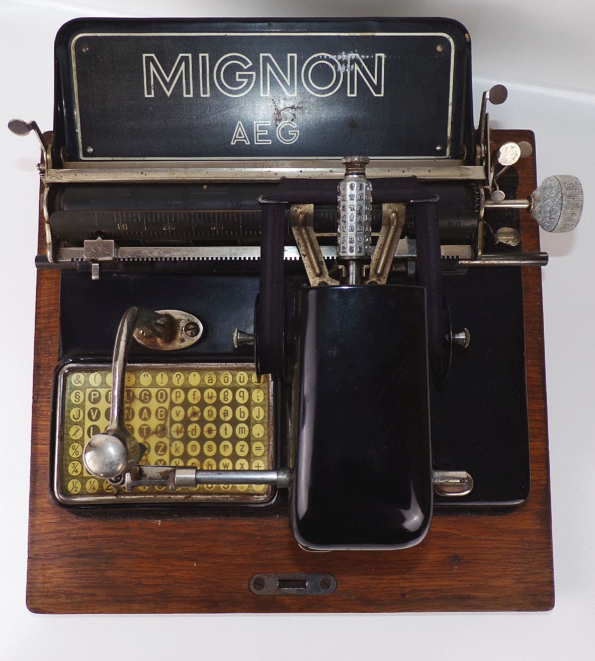 Alte Mignon Schreibmaschine typewriter Holzkoffer Alte Mignon Schreibmaschine typewriter Holzkoffer