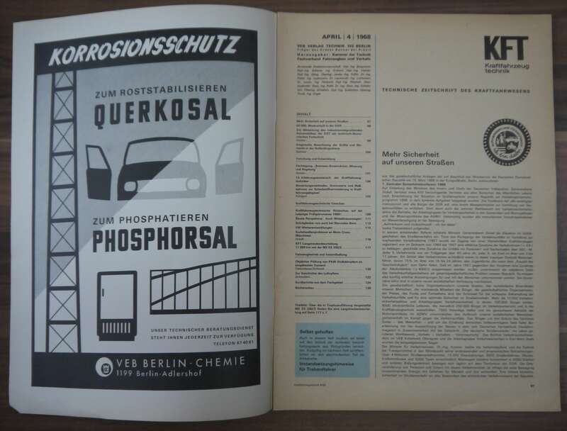 KFT Langstreckentest MZ ES 250 2 VEB Verlag Technik Berlin Heft April 1968 MZ ES 175 2