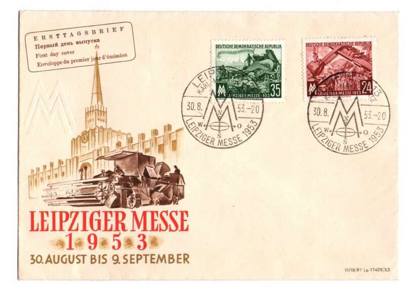 Leipziger Messe 1953 FDC Ersttagsbrief DDR