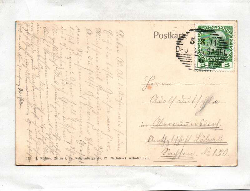 Ak Forsthaus No. 6 Post Deutsch Gabel 1911
