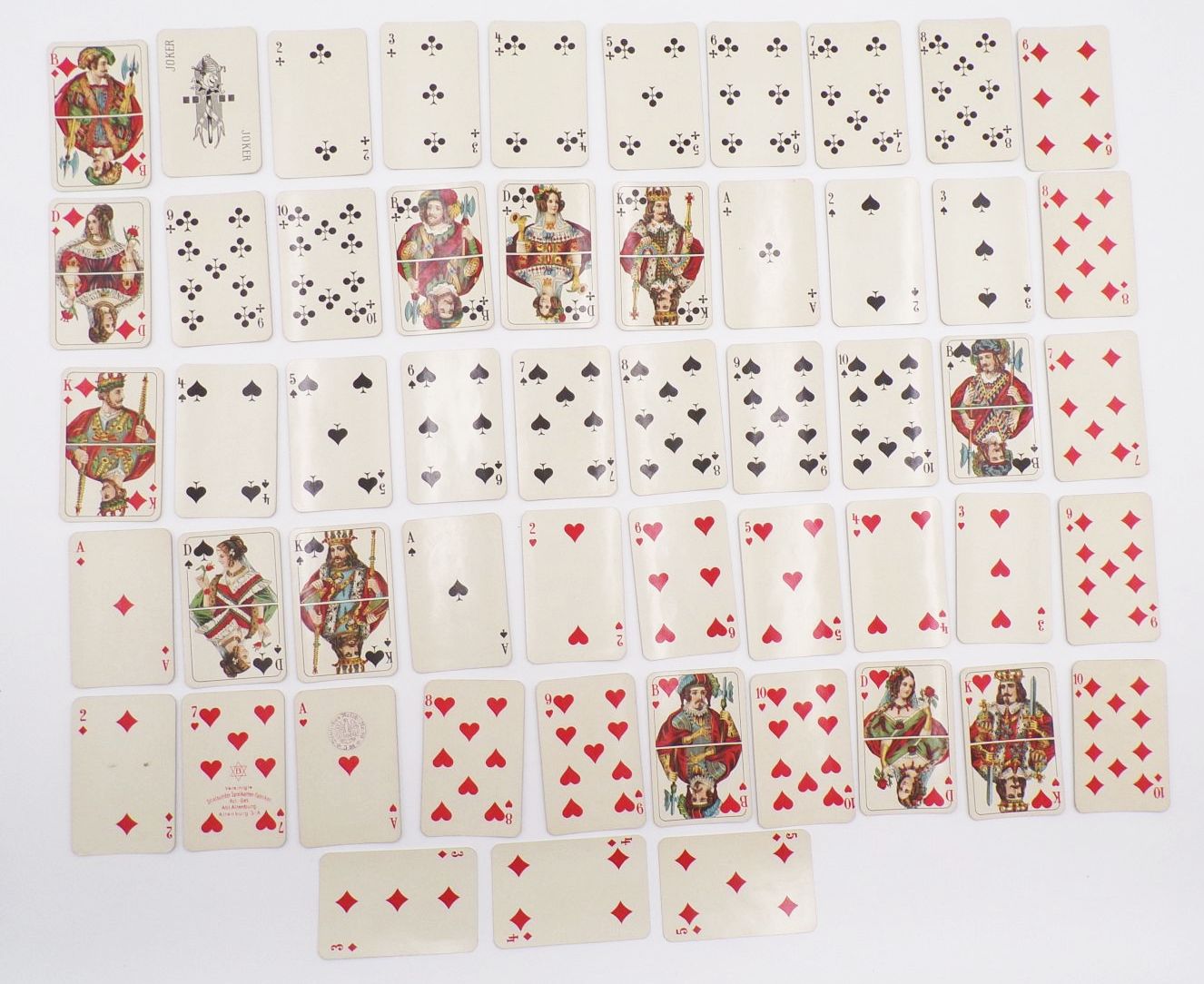 Reklame Kartenspiel Hamburg Amerika Linie HAPAG Steuerstempel 