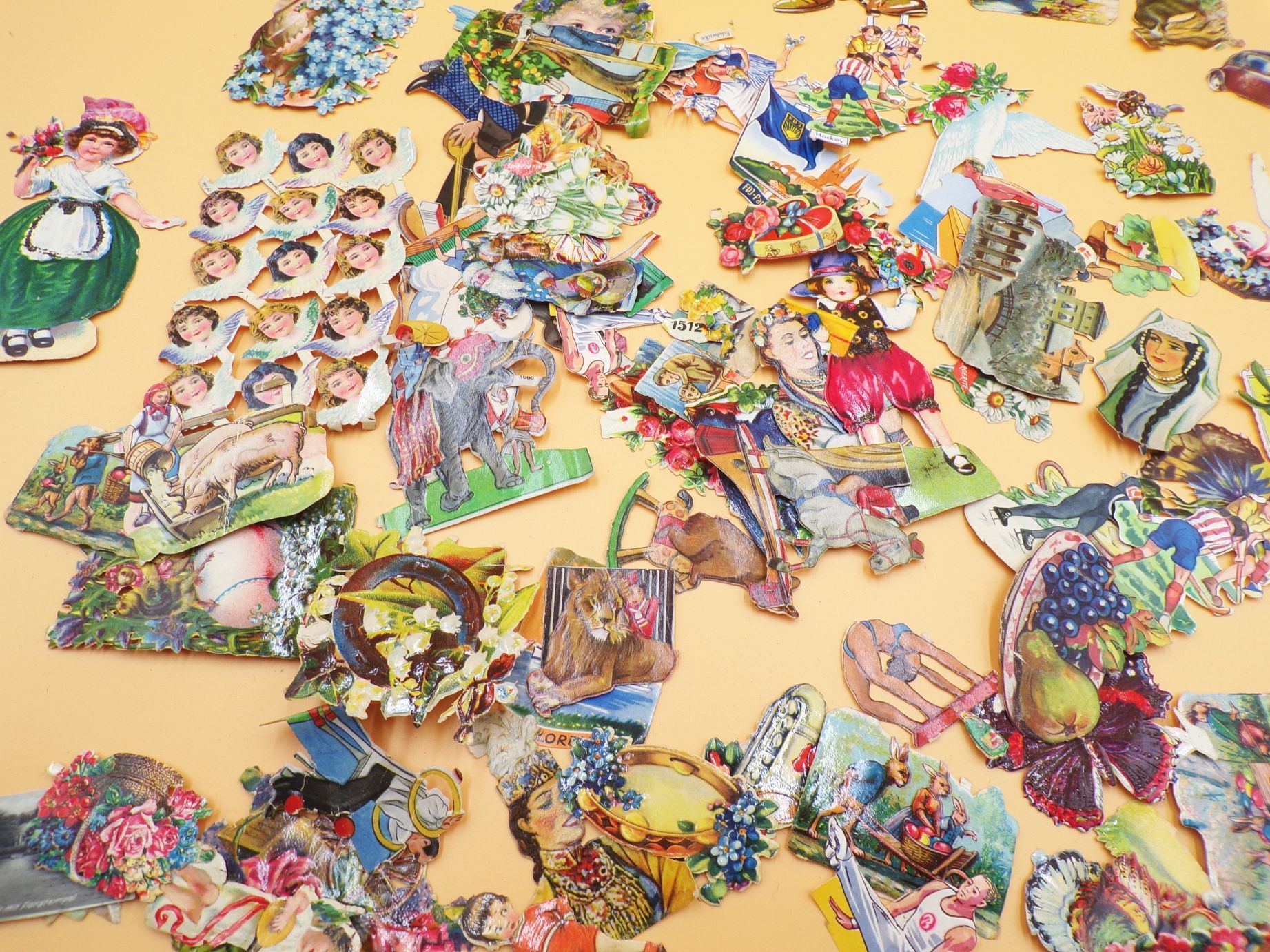 Konvolut alter Oblaten Stammbuchbilder Konvolut alter Oblaten Stammbuchbilder