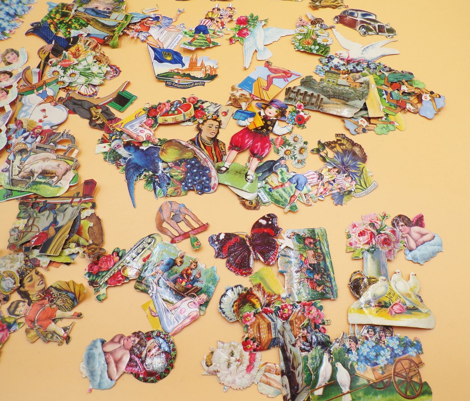 Konvolut alter Oblaten Stammbuchbilder Konvolut alter Oblaten Stammbuchbilder