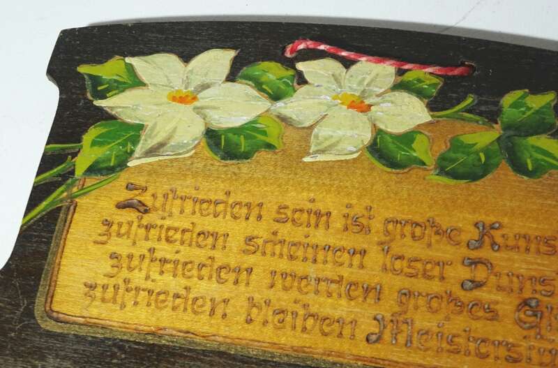 Haussegen Spruch Zitat Holz kleines Schild Holzschild Hausspruch Zufriedenheit