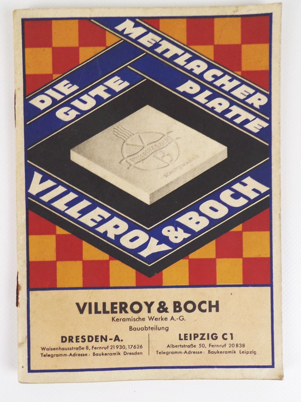 Musterbuch Villeroy und Boch Dresden Keramik Fliesen Bodenfliesen 1930