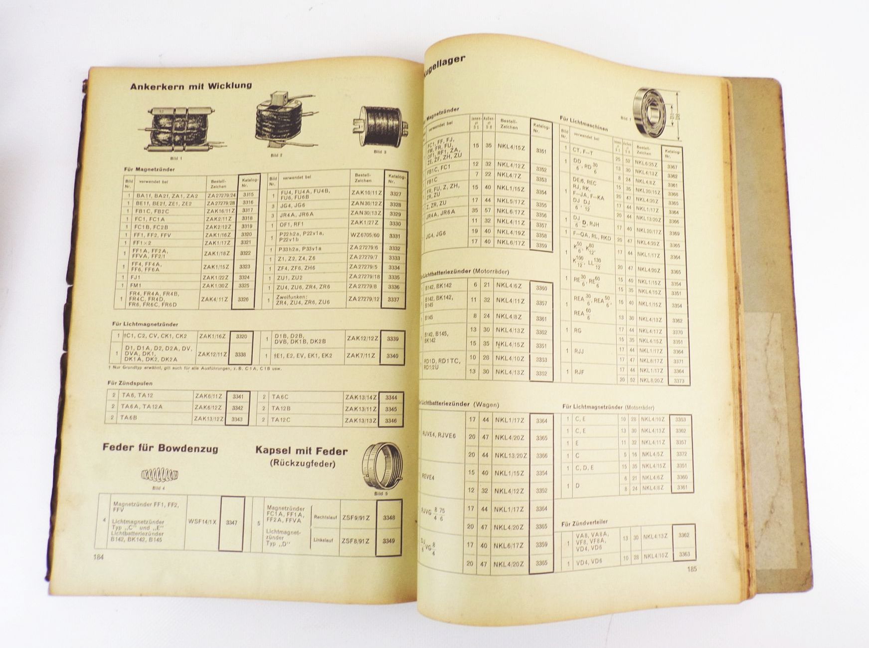 Alter Bosch Katalog Erzeugnisse für Kraftfahrzeuge 1939 Oldtimer Auto Zubehör