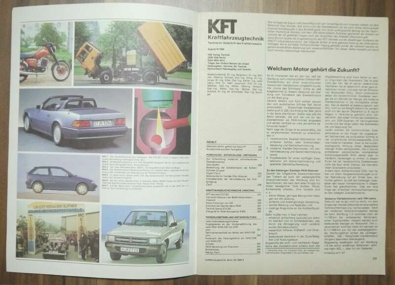 Kraftfahrzeugtechnik August 1989 KFT MZ ETZ 251 VEB Verlag Technik Berlin