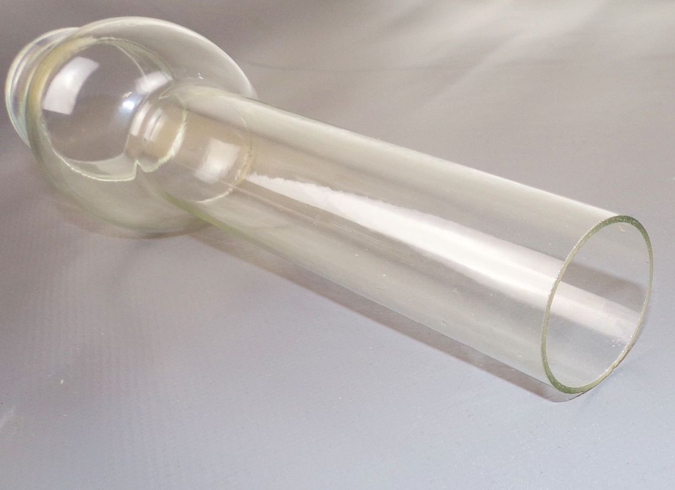 Alte Ersatzglas Aufnahme 52 cm Petroleumlampe Glaszylinder Öllampe Glas