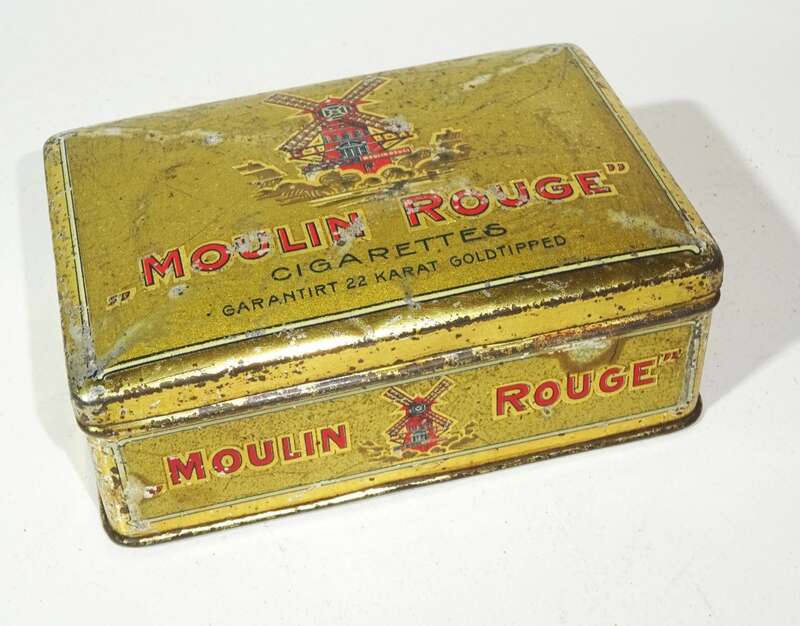 Moulin Rouge Cigarettes Blechdose 1910er 1920er Zigarettendose