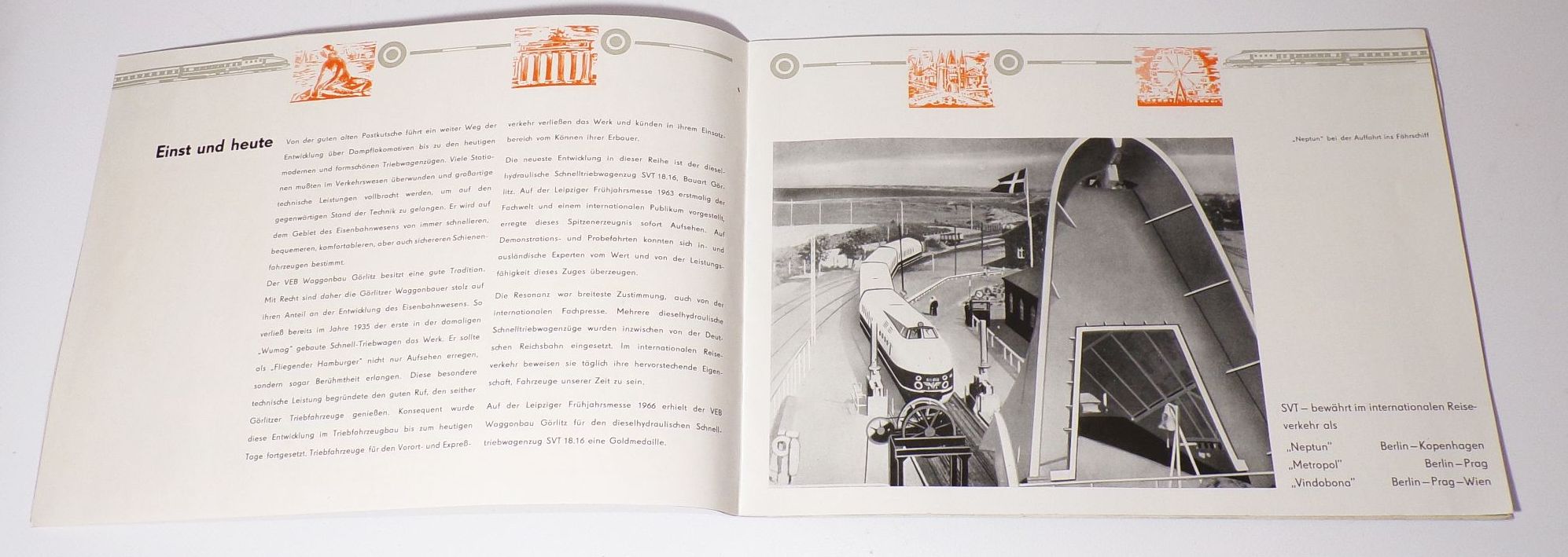 Schnelltriebwagen STV 18.16 VEB Waggonbau Görlitz Reklame Broschur 