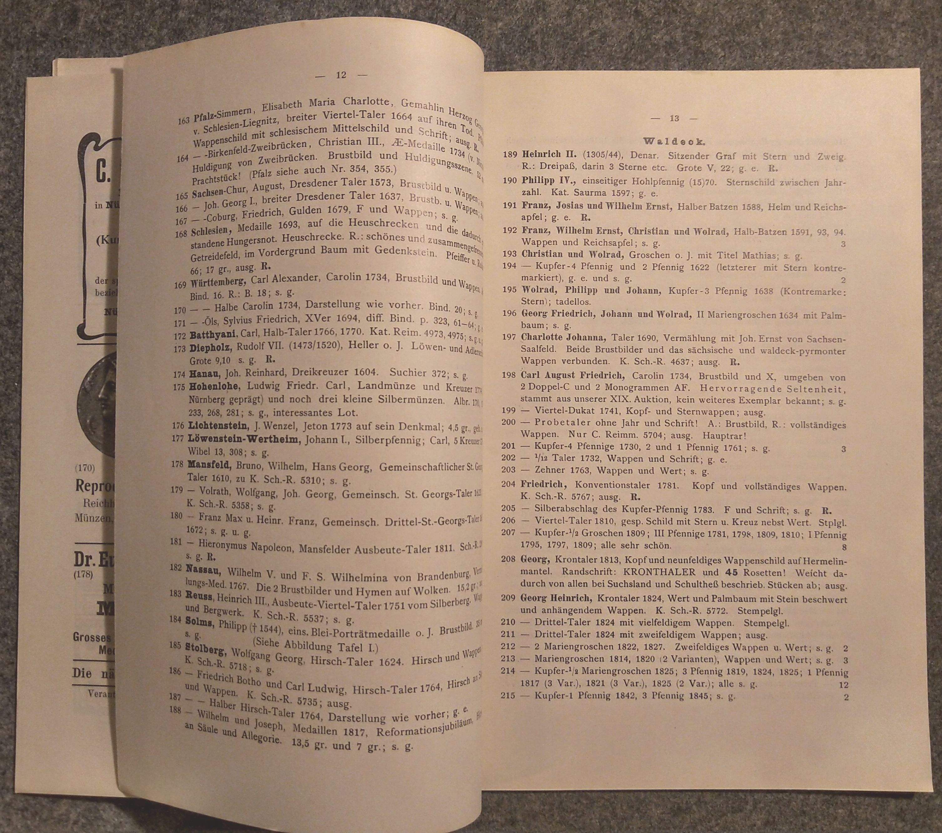 Münzen Auktion Katalog Gold Silber Gedenkmünzen 1905 Münzen Auktion Katalog Gold Silber Gedenkmünzen 1905