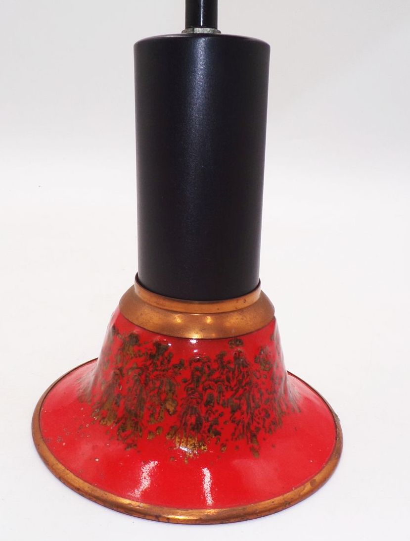 Alte Emaille Deckenleuchte Rot E27 Lawa Optik Retro Look Alte Emaille Deckenleuchte Rot E27 Lawa Optik Retro Look