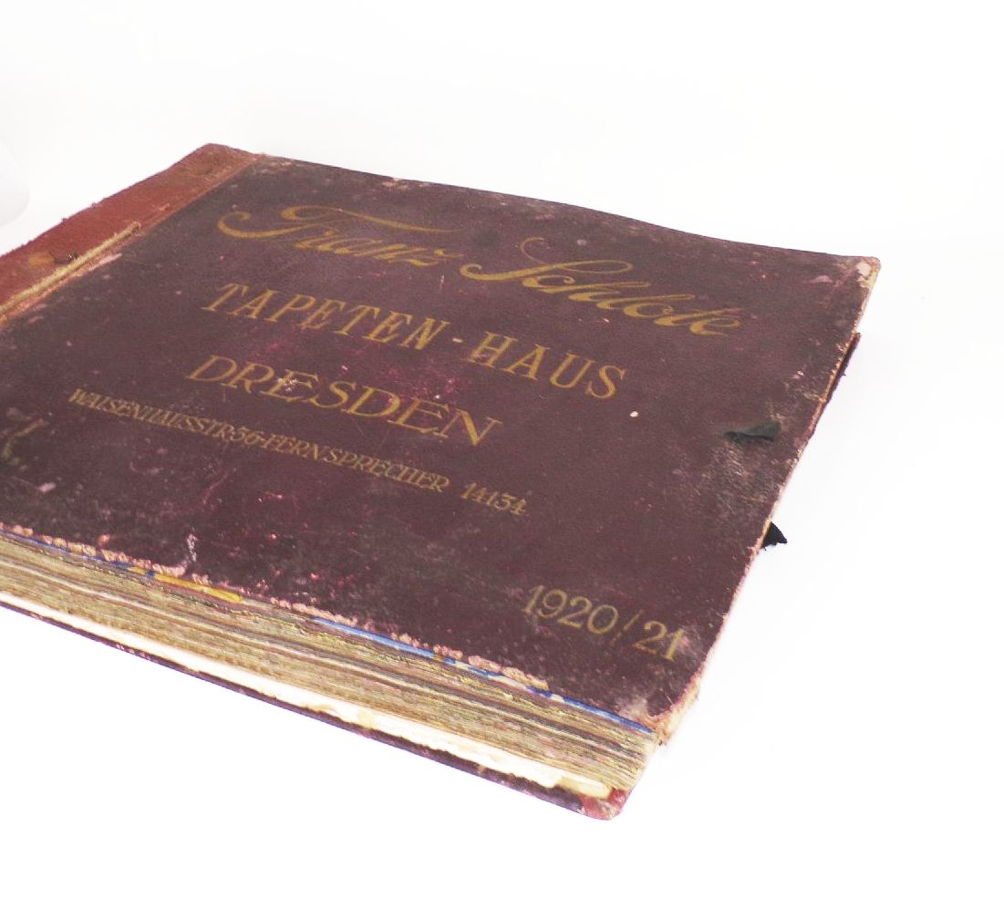 Altes Tapeten Musterbuch Schlote Dresden 1921 Altes Tapeten Musterbuch Schlote Dresden 1921
