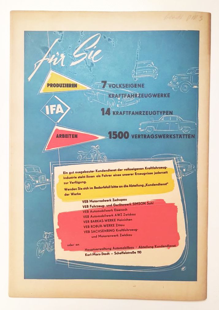 DDR Kraftfahrzeug Technik 1957 Nr 7 stufenlose Kraftfahrzeuggetriebe KFT DDR Kraftfahrzeug Technik 1957 Nr 7 stufenlose Kraftfahrzeuggetriebe KFT