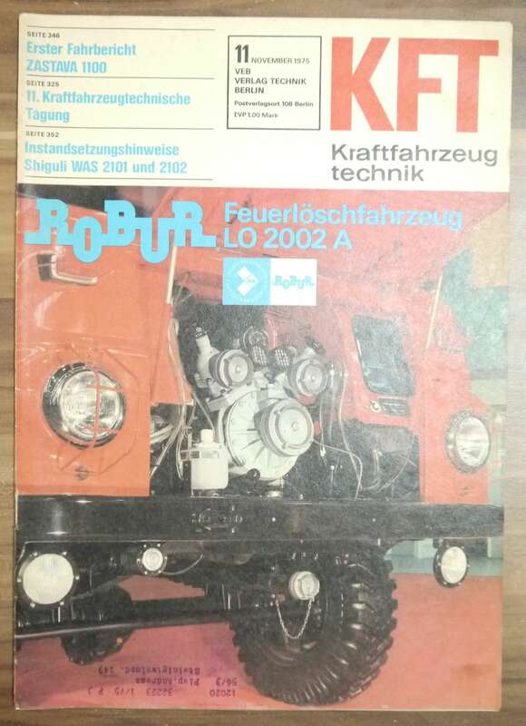 KFT Erster Fahrbericht Zastava 1100 November 1975 DDR LO 2002 A