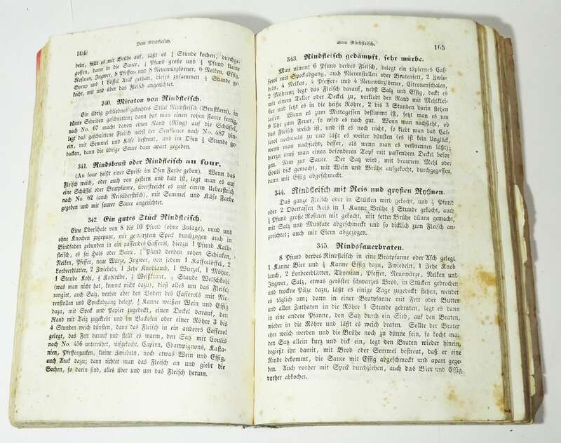 August Erdmann Lehmann`s großes Kochbuch 1846 Rezepte !