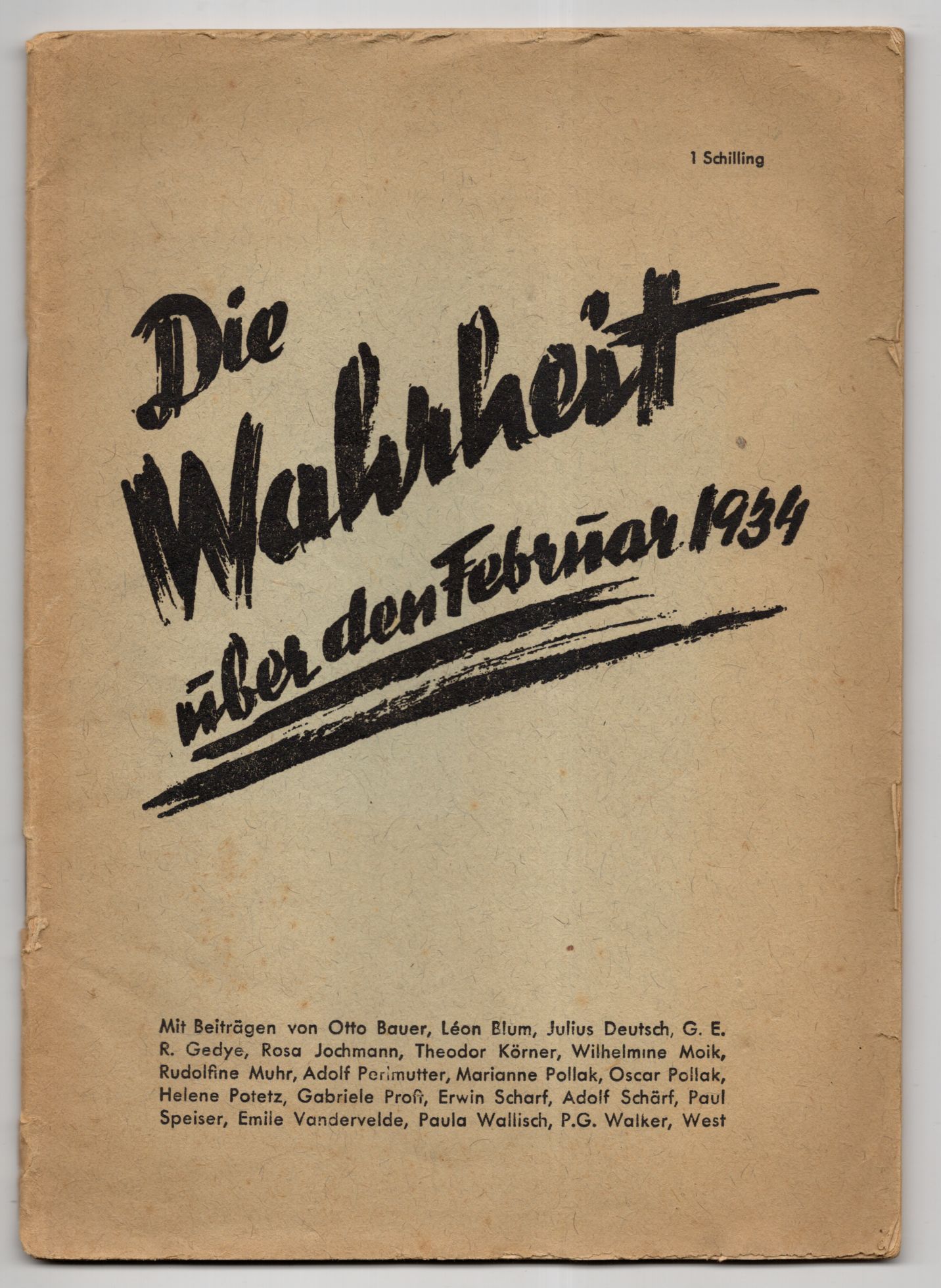 Die Wahrheit über den Februar 1934 Sozialistisches Heft
