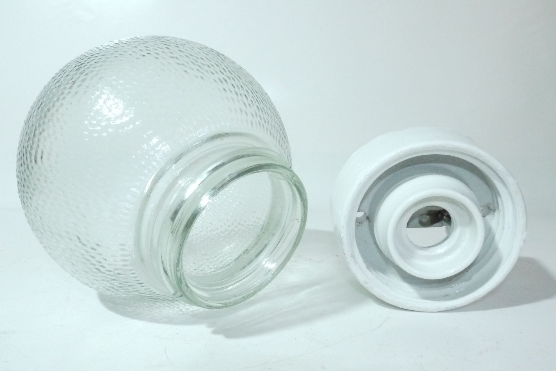 Glas Lampenschirm altes Lampenglas transparent Ersatzglas