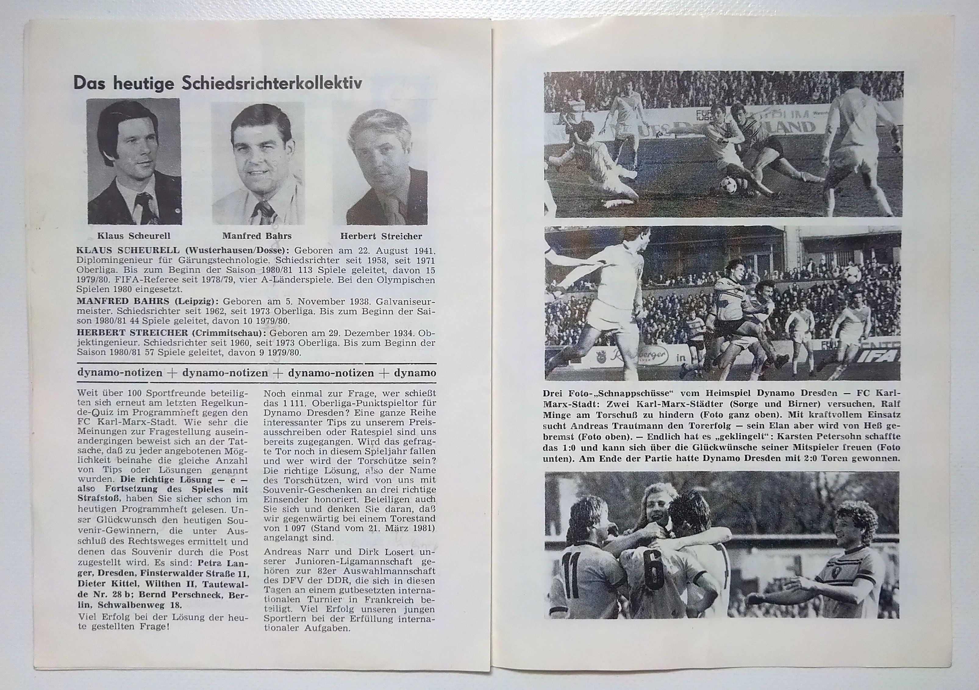 Fußball Programmheft 1981 FC Hansa Rostock - Dynamo Dresden