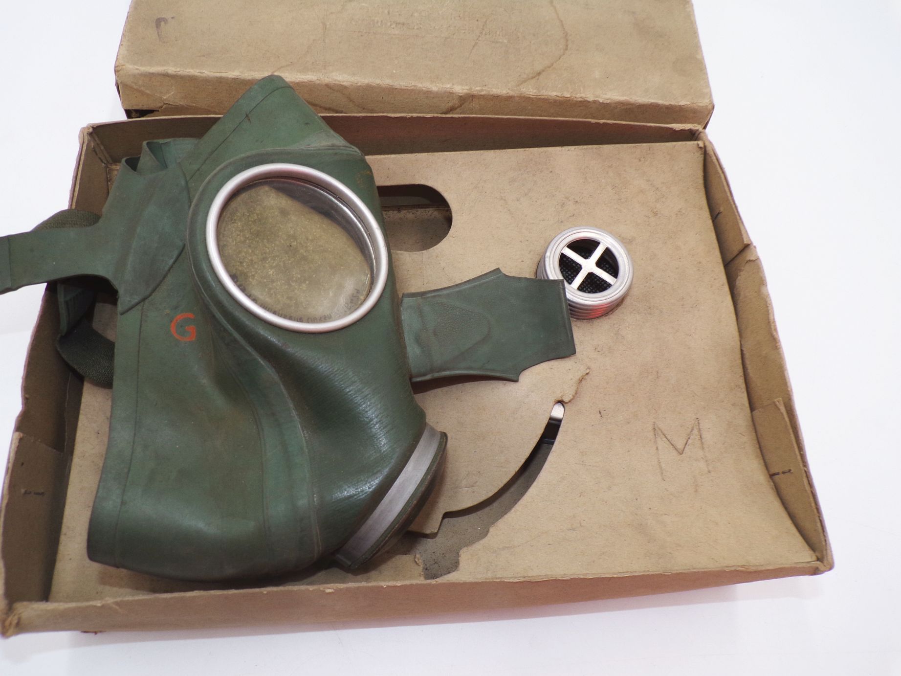 Volksgasmaske für Männer 2 Wk Gasmaske Originalkarton WW2 