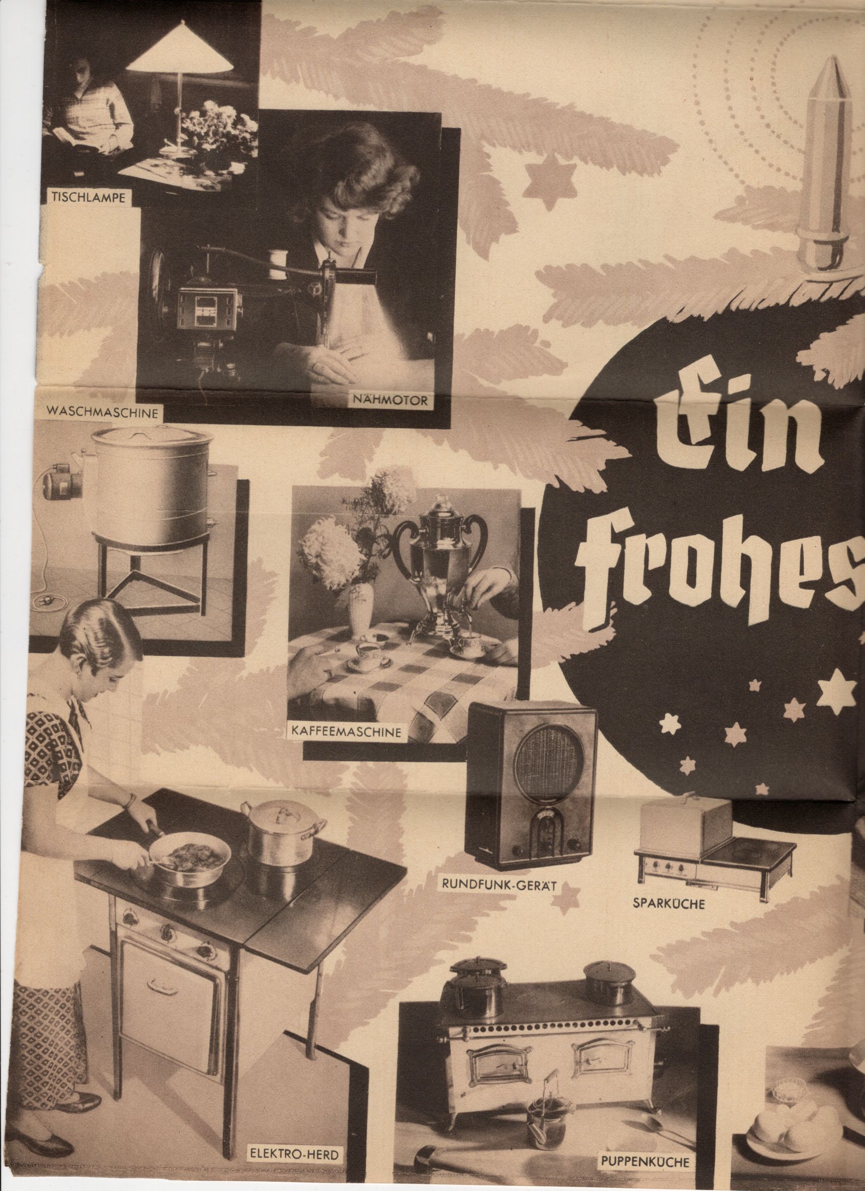 Weihnachts Prospekt Elektrische Geräte um 1930 Werbung Weihnachts Prospekt Elektrische Geräte um 1930 Werbung