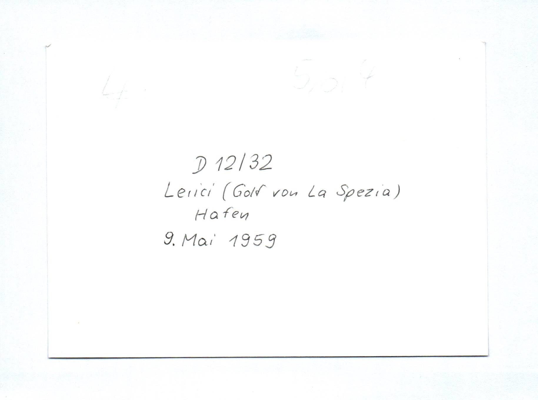 Foto Lerici Golf von La Spezia Hafen 1959