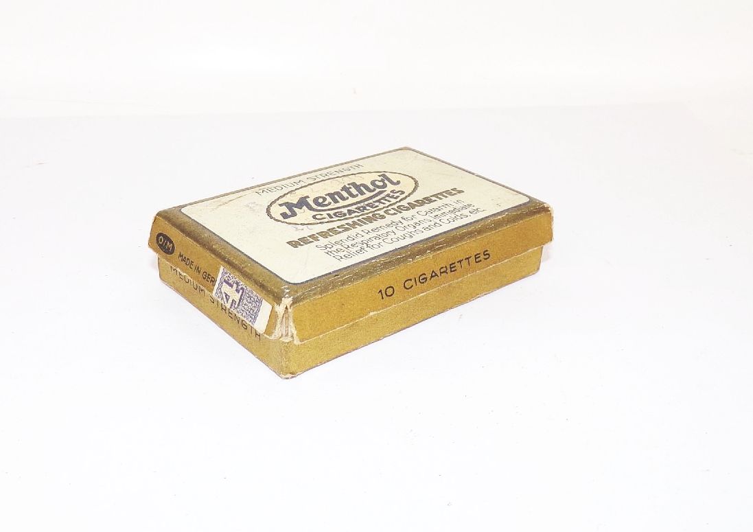 Alte Menthol Cigaretten Pappdose Zigaretten Dose Pappschachtel 1930 er 