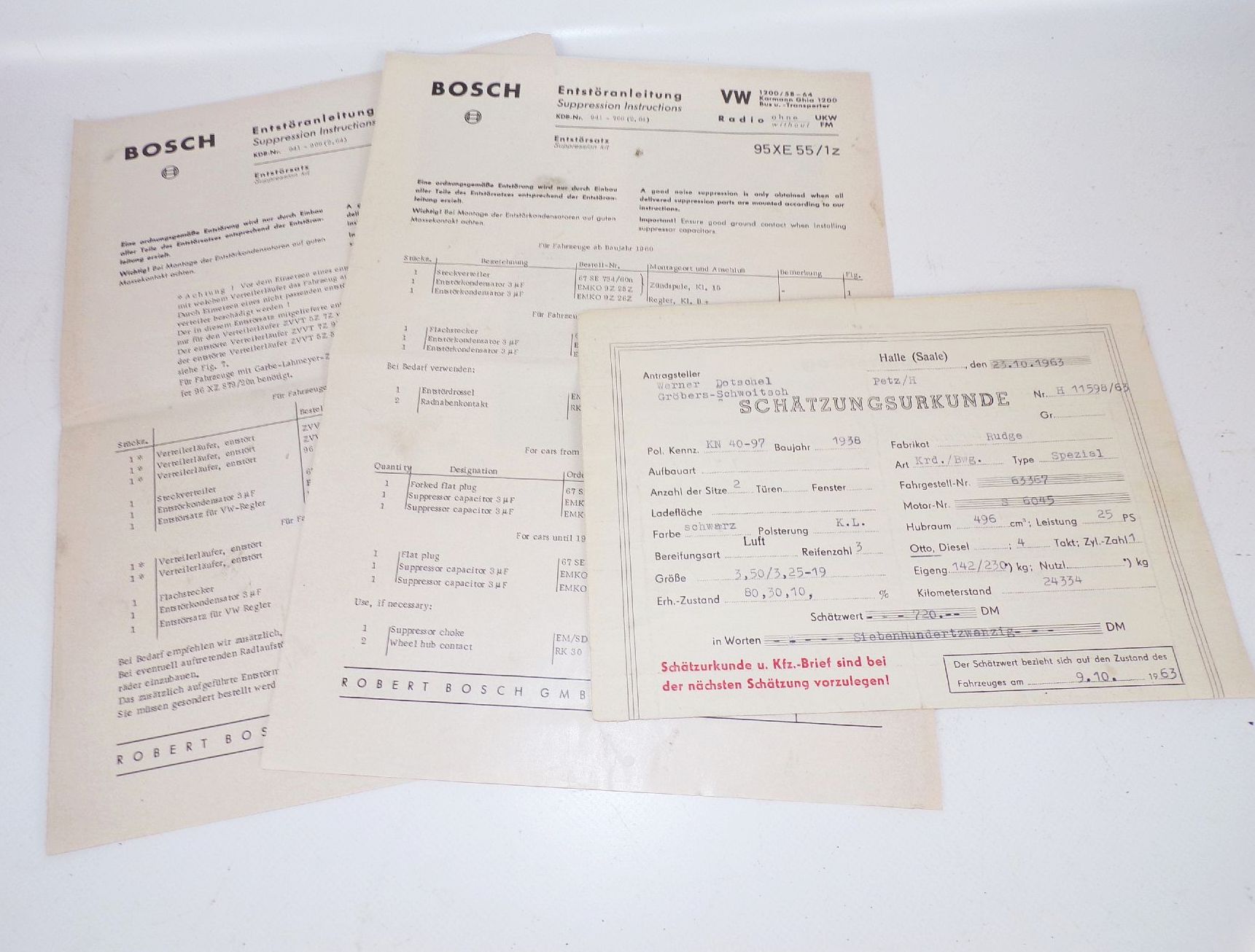 Konvolut Kfz Literatur Bücher Oldtimer Papiere 