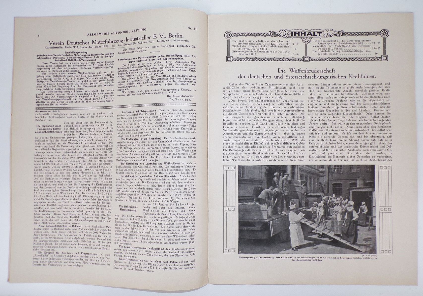 Allgemeine Automobil Zeitung Nr 30 von 1916 Klasing Berlin Oldtimer Allgemeine Automobil Zeitung Nr 30 von 1916 Klasing Berlin Oldtimer