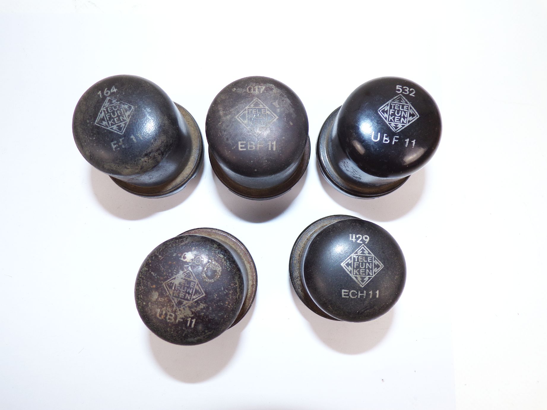 5 x Telefunken Röhren UBF11 ECH11 EBF11 EF11 tubes