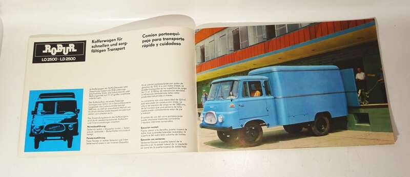 Broschüre Robur LO2500 LD2500 Oldtimer DDR Zweisprachig 