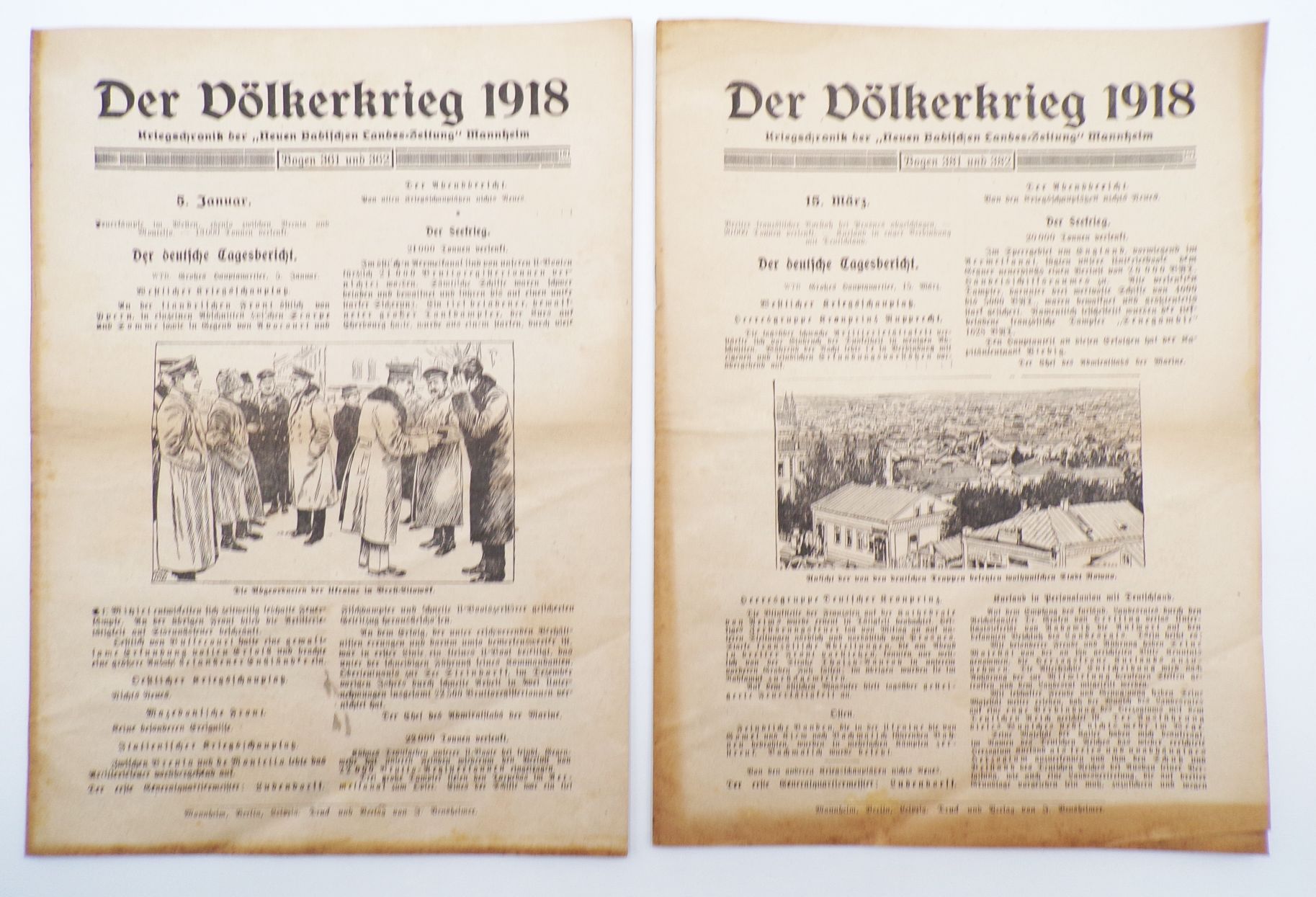 Der Völkerkrieg Kriegschronik der Neuen badischen Landeszeitung Mannheim