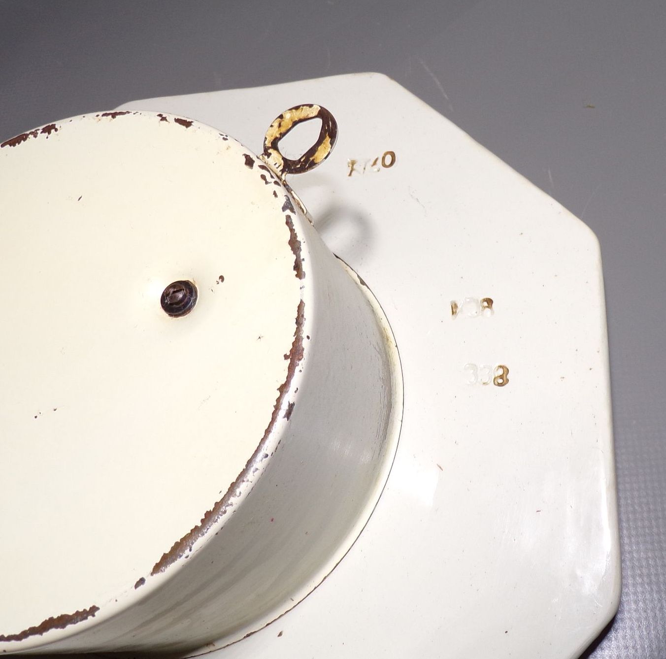 Küchenuhr Antik Porzellan Art Deco Uhr Spritzdekor 