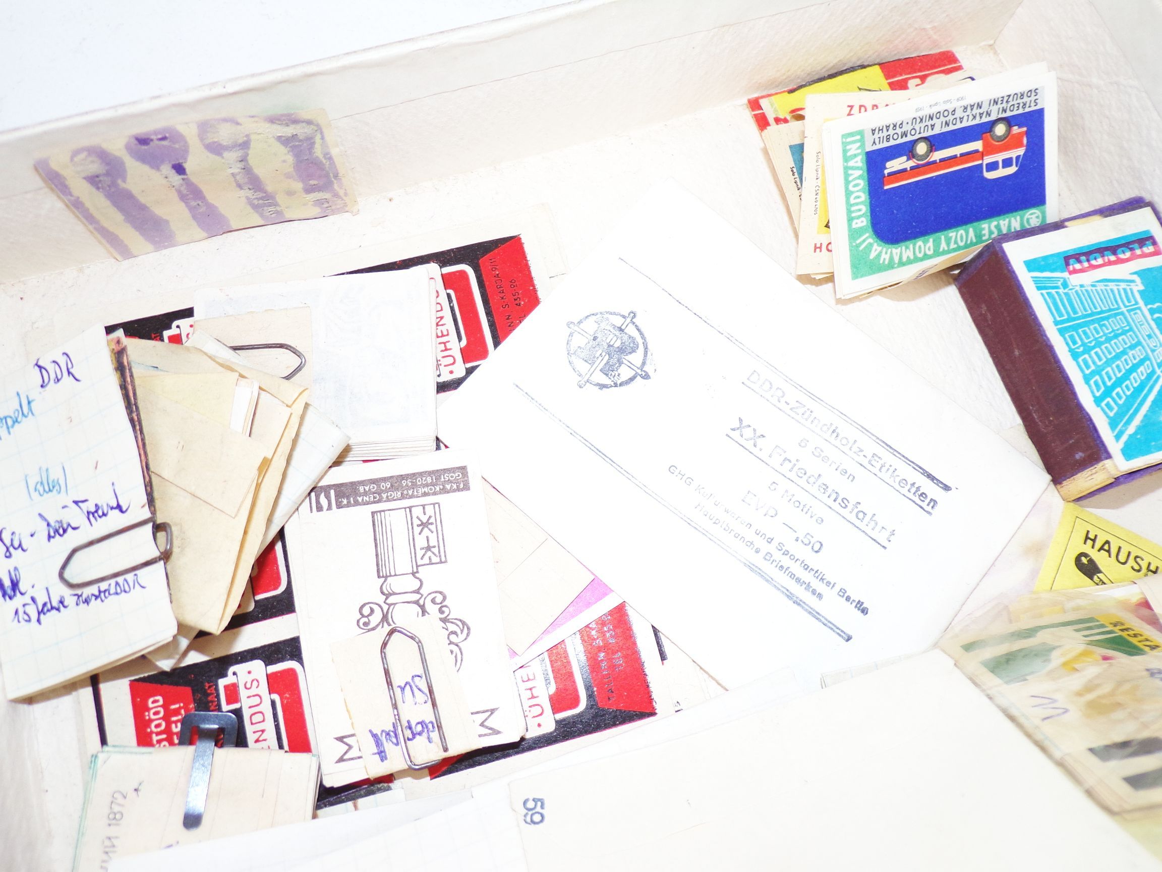 Konvolut Streichholzetiketten DDR CSSR Sowjetunion Sammler Fundgrube