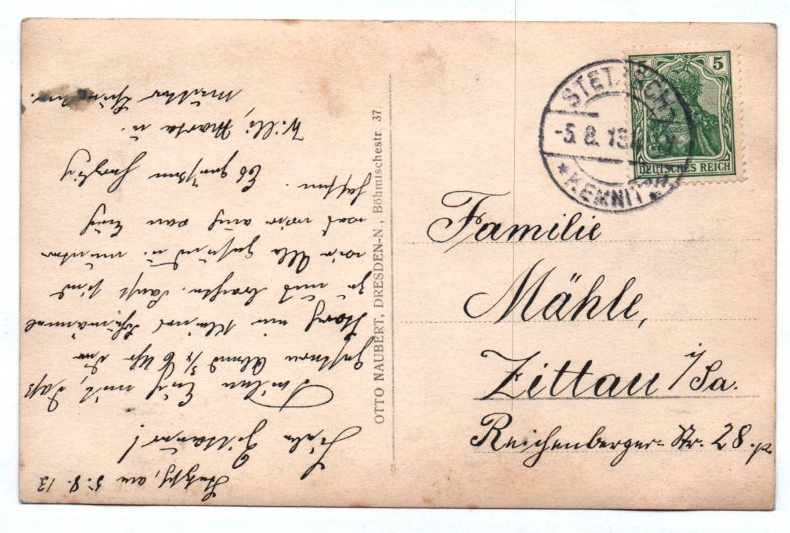 Foto Ak Stetzsch Kemnitz Fleischer William Schumann 1913 Dresden Foto Ak Stetzsch Kemnitz Fleischer William Schumann 1913 Dresden