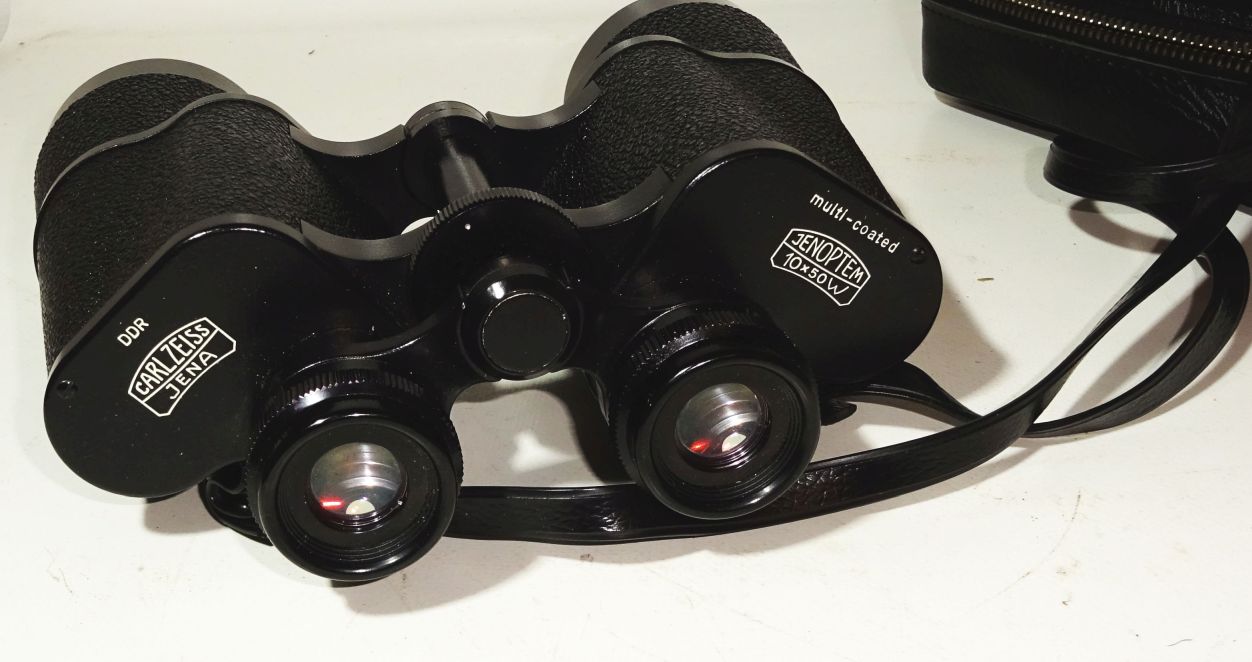 Carl Zeiss Jena Jenoptem 10x50w multi coated mit Tasche Feldstecher Fernglas