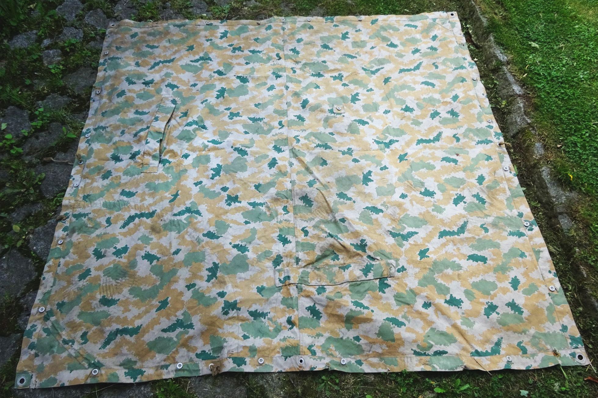 Alte Zeltplane Blumentarn NVA