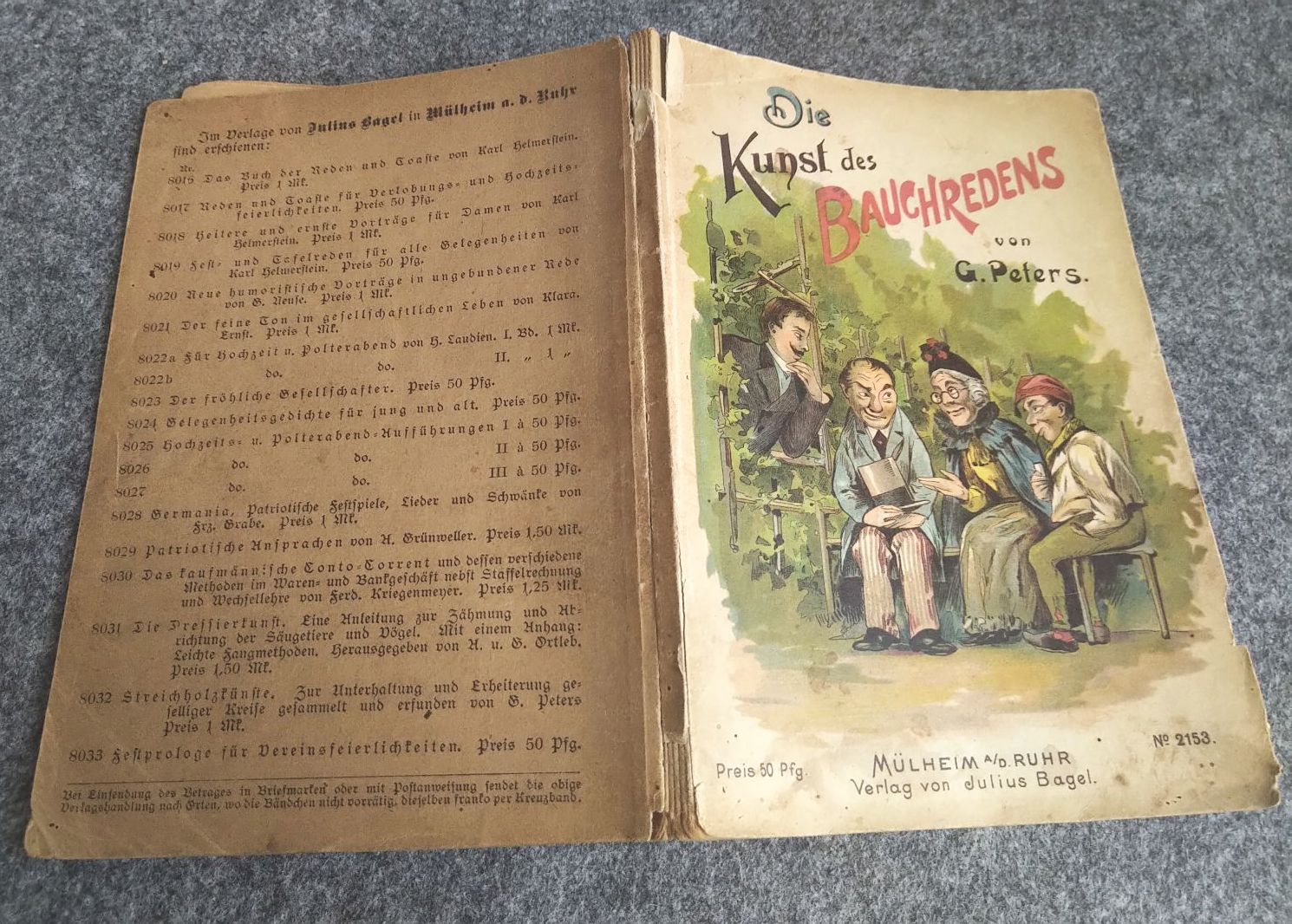 Altes Taschenbuch Die Kunst des Bauchredens von G. Peters Altes Taschenbuch Die Kunst des Bauchredens von G. Peters