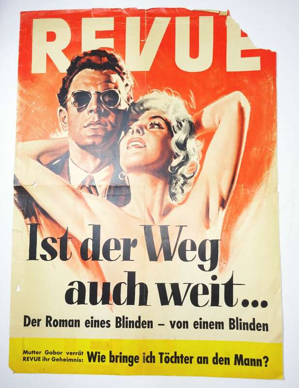 Revue Plakat Ist der Weg auf Weit Blinden Roman Dekorativ 1950er Poster