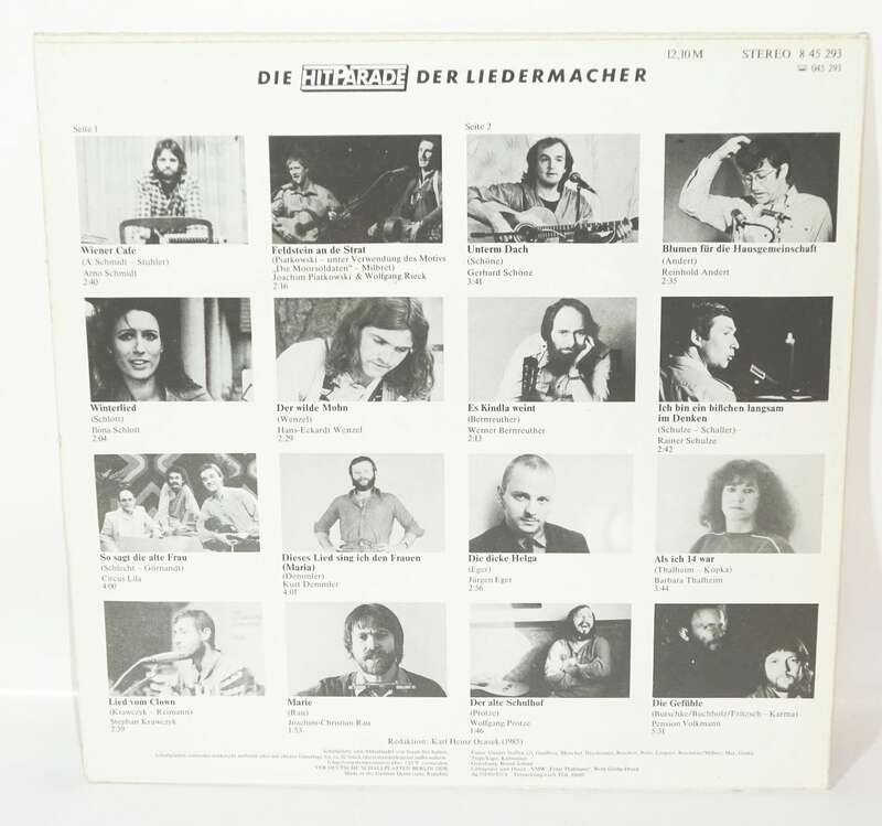 Amiga 845293 Die Hitparade der Liedermacher Vinyl LP 