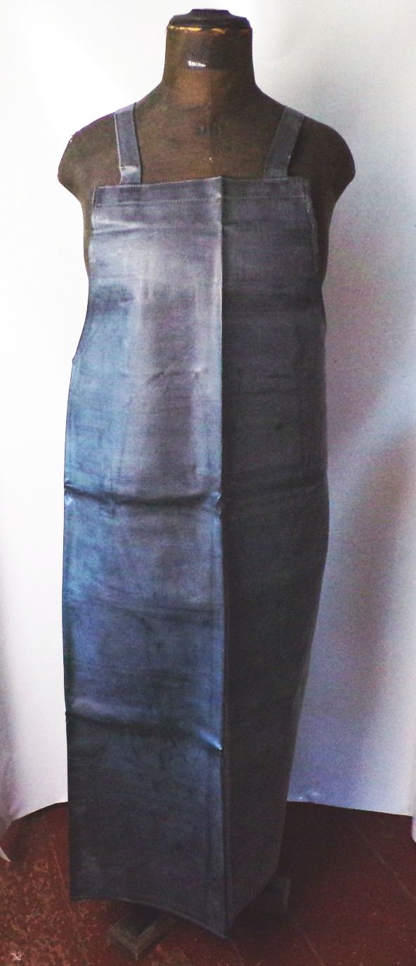 Alte Gummi Schürze Arbeitsschutz Grau DDR Vintage Alte Gummi Schürze Arbeitsschutz Grau DDR Vintage