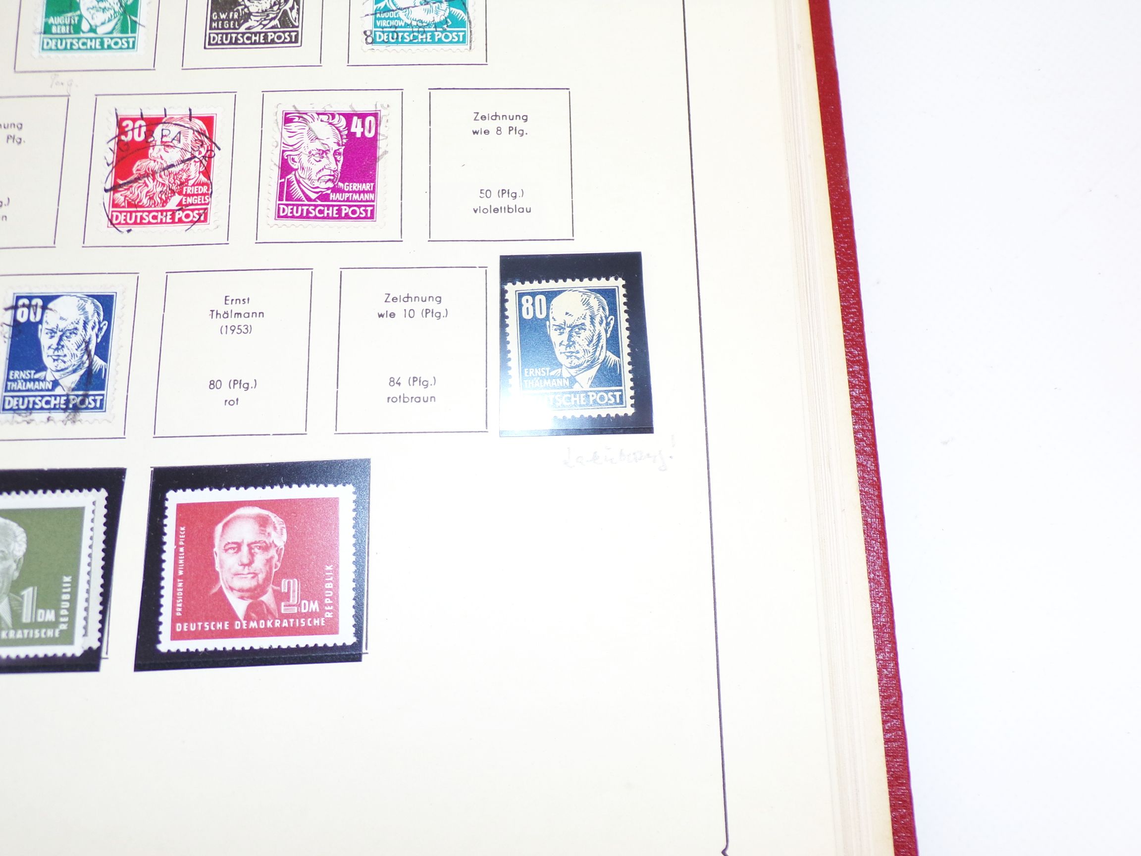 Kabe Album SBZ DDR 1949 bis 1968 Briefmarken Mao Schiller Köpfe